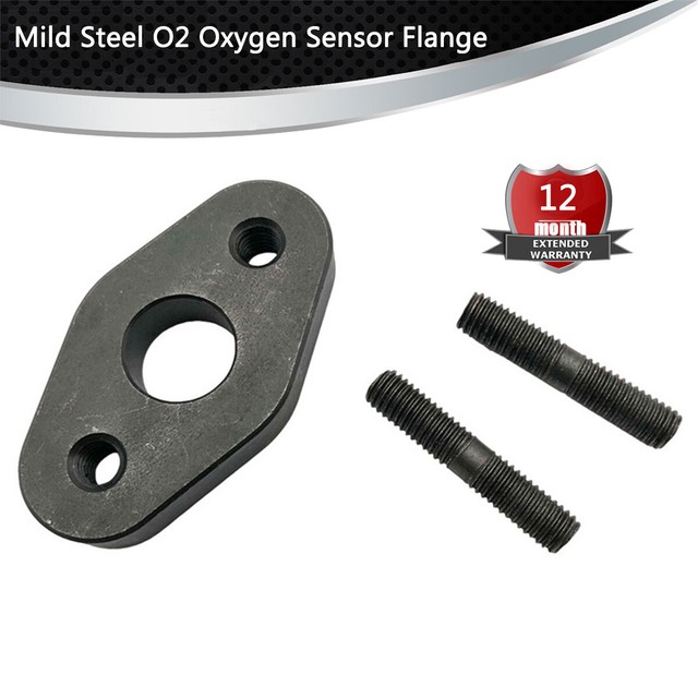 Oxygen O2 Sensor Mounting Flange Bracket With M8x1.25 Studs 2 Bungs
