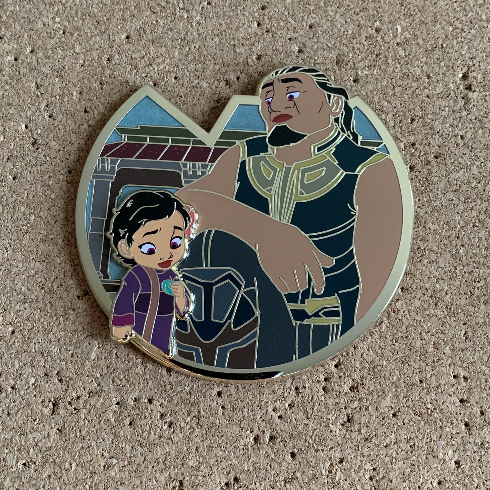Marvel AoM Moana as Gamora and Thanos Fantasy Pin