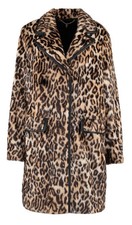 Trussardi Jeans Animal Effect Faux Fur Coat Bnwt