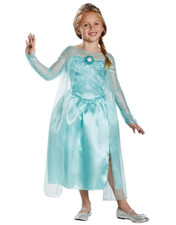 Disney's Frozen Elsa Snow Queen Gown Classic Girls Costume Medium 7-8
