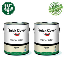 2 Pack Glidden Quick Cover Interior Latex Paint Flat Antique White 1 Gallon 2 Pack Glidden Quick Cover Interior Latex Paint Flat Antique White 1 Gallon