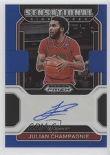 2022 Prizm Draft Picks Sensational Signatures Blue Julian Champagnie Auto 2w6