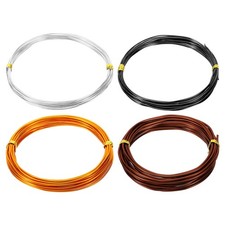 16.4ft Aluminum Wire, 4pcs Jewelry Craft Wire 1mm 1.5mm 2mm 2.5mm,