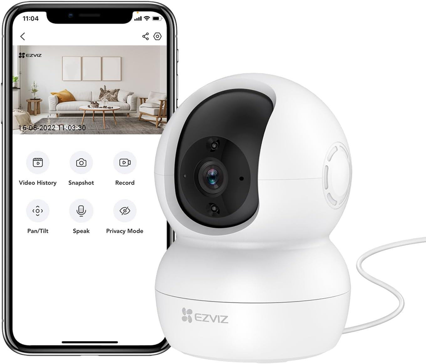 Baby Monitor EZVIZ TY2: Telecamera Interno 1080P per Bambini e Animali