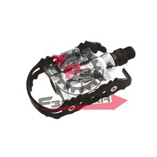 457.305901020 PEDALI MTB DUAL FUNCTION (CP) PERNO SU SFERE NERO/SILVER 390 GR.