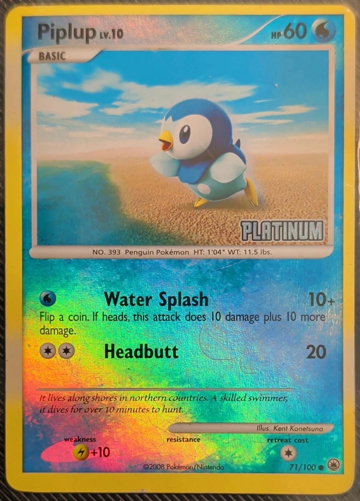 Piplup - 71/100 [Platinum] 071/100 Burger King Promos Reverse Holofoil ...