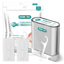 308 Count Dental Floss Picks with Dispenser, Superlight Floss Picks Travel Case,