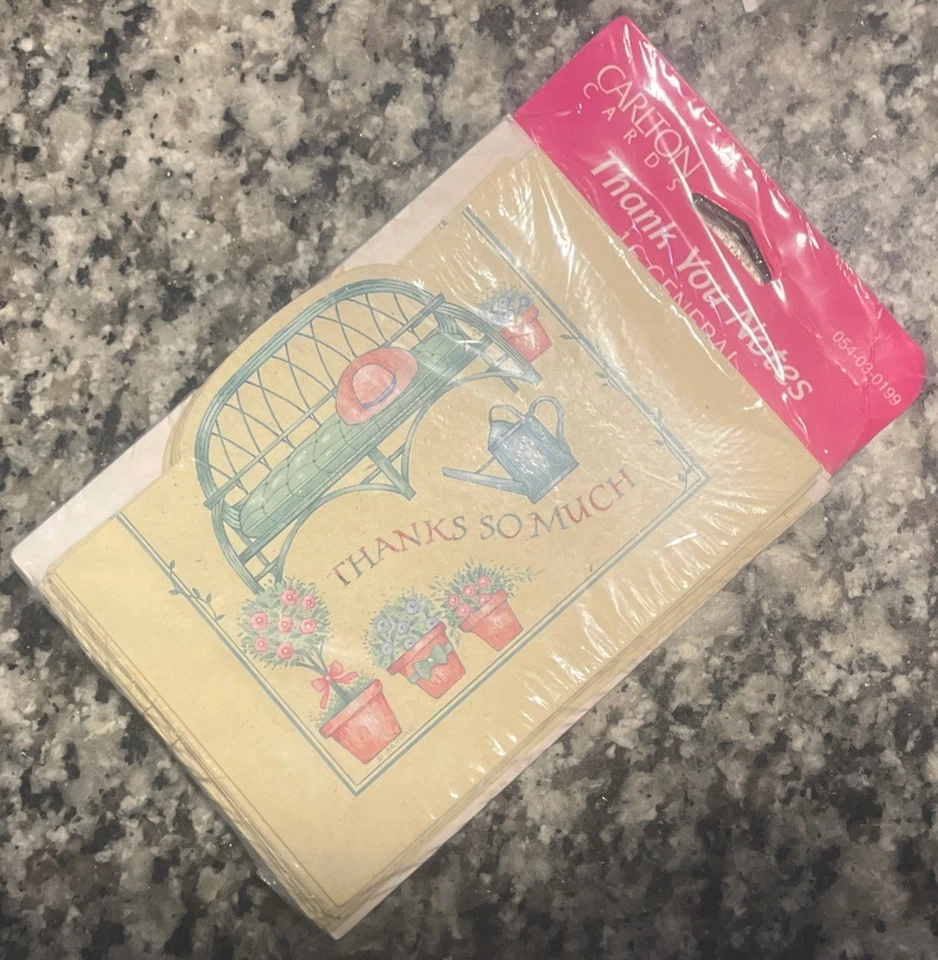 Упаковка из 16 карточек Carlton Thanks So Much Notes Thank You садовая тема пустая - Изображение 3 из 3