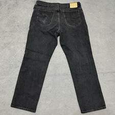 Vintage Lee Jeans 1989 Size 36X30 Black Denim Union Made In USA