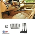 3pcs Parking Gas Brake Parking Pedal Cover For Mercedes W202 W203 W210 AT