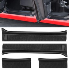 Door Sill Guards Kit, Rubber Door Entry Guards for 2018-2024 Jeep Wrangler JL...