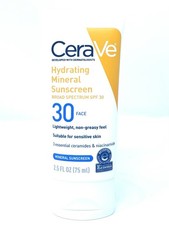 CeraVe Hydrating Mineral Face Sunscreen Lotion SPF 30 2.5oz NWOB