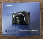 Canon Powershot Sx130 Is 12.1Mp Hd Digital Camera bundle, manual, box, cords.