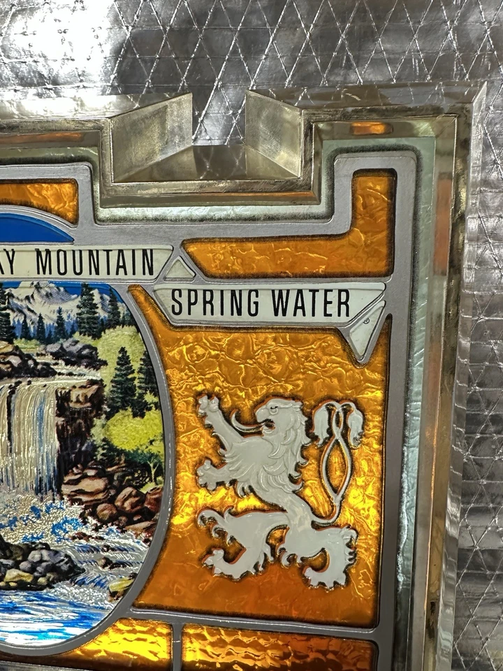 Vintage 1970s Coors Waterfall Shield Lighted Beer Sign - Image 4 of 4