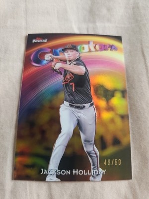 2025 Topps Finest - Creators Jackson Holliday #C-18 Gold Refractor /50 PERFECT!