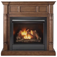 Duluth Forge Full Size Dual Fuel Ventless Fireplace 32K BTU, Remote FDI32R-M-WN