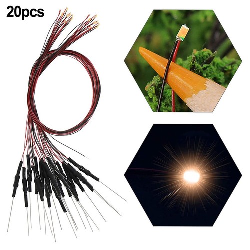 20pcs Prewired For SMD LED 0603 Warm White Light Emitting Diode 12V DIY Model - Picture 4 of 21
