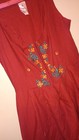 Tostmann Red Cotton Sleeveless Dirndl Dress, Floral Embroidered, Size M — photo 3