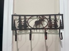 Moose Key Rack Holder Hanger Hunter Decor Entryway Organization Wall Hooks