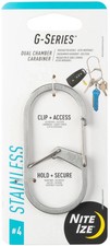 Nite Ize G-Series Dual Chamber Stainless Steel Carabiner 4 NEW Clip Carbiner