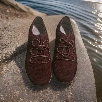 DANSKO Womens Holland  Wine Suede& Mesh Sneaker EU 38 US 7.5