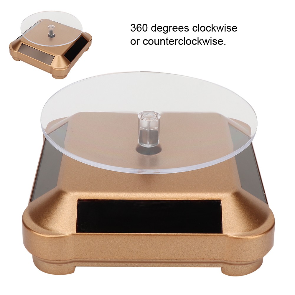 Rotating Solar Energy Multi Purpose Watch Phone Jewelry Display Makeup Hol KRI✈️