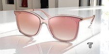 MICHAEL KORS MK2079U 31756F Pink Trans Rose Gold Grad Mir 61 Women's Sunglasses