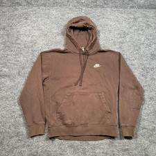 Nike Sportswear Club Fleece Hoodie Brown BV2654-237 Mens Small