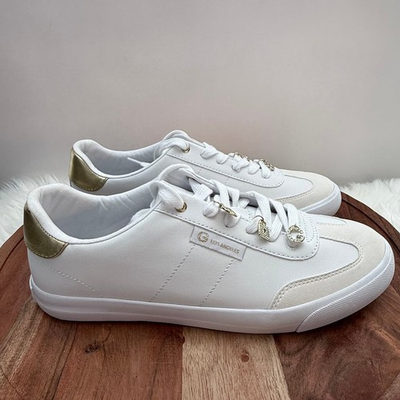 #ad #ad GBG Los Angeles Womens GGOHOP R White Gold Charm Sneakers Size 11M $39.97