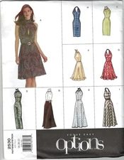 Vogue Easy Options Sewing Pattern-Halter Dress in Various Versions-2530