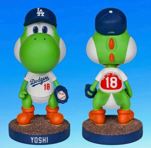 LA DODGERS x SUPER MARIO GALAXY YOSHINOBU YAMAMOTO 'YOSHI' EXCLUSIVE BOBBLEHEAD