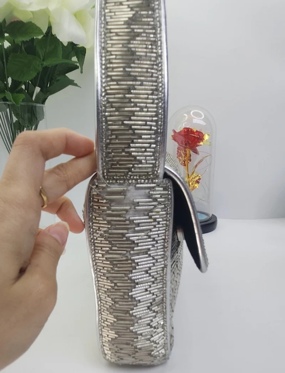 Staud Tommy Silver Beaded bag — image 7