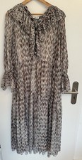 Elegant Mango Saladeta Maxi Dress Size L Ecru Separate Slip Polyester
