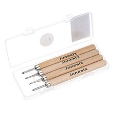 2mm/2.4mm/2mm/1mm Flat Diagonal Round Triangle SK5 Steel Carving Knife 1 Set