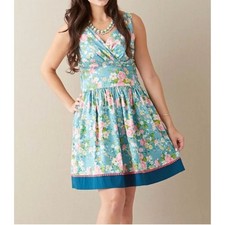 Matilda Jane Sun Dress Good Hart from the Garden Floral Tie Back M Pockets Lined