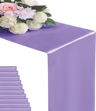 6Pack Table Runner 12 X 108 Inches Satin Silk Table Runner for Wedding, Birthday