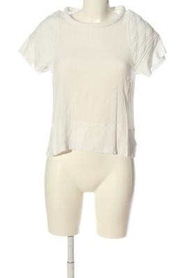 IRO Kurzarm-Bluse Damen Bluse Gr. DE 36 weiß Casual-Look