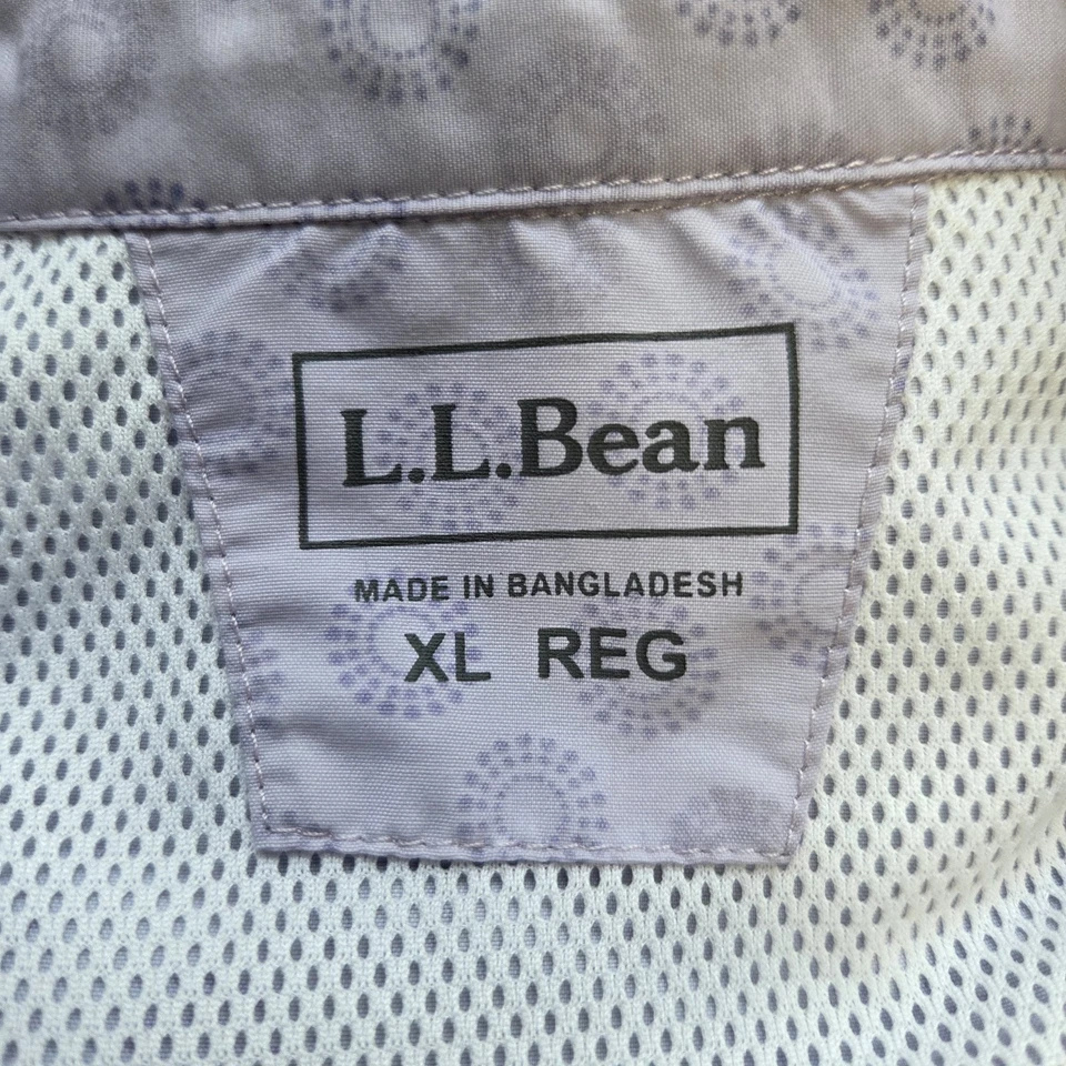 Camisa LL Bean Ventilada Mujer XL Púrpura S/S Pesca Exterior Abotonada Foto 2 de 4
