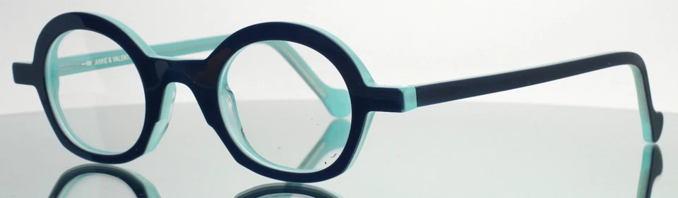 ANNE ET VALENTIN Anja 8A05 Navy Womens Oval Full Rim Eyeglasses 40-24-147 B:35 - Image 2 of 4