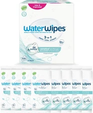 3-in-1 Sensitive Wet Wipes 99.9% Pure Water Unscented Hypoallergenic 224