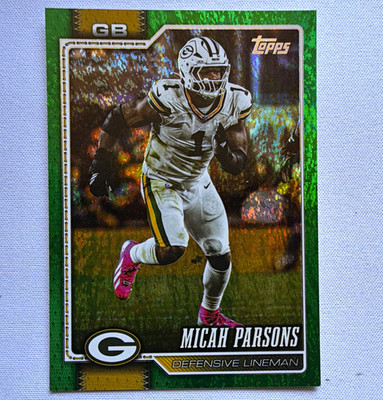 Topps 2026 Micah Parsons Green Bay Packers #72 Green Holo Foil 11/99