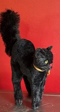Steiff Black Halloween Tom Cat Largest Size 22cm, Button Removed, No ID