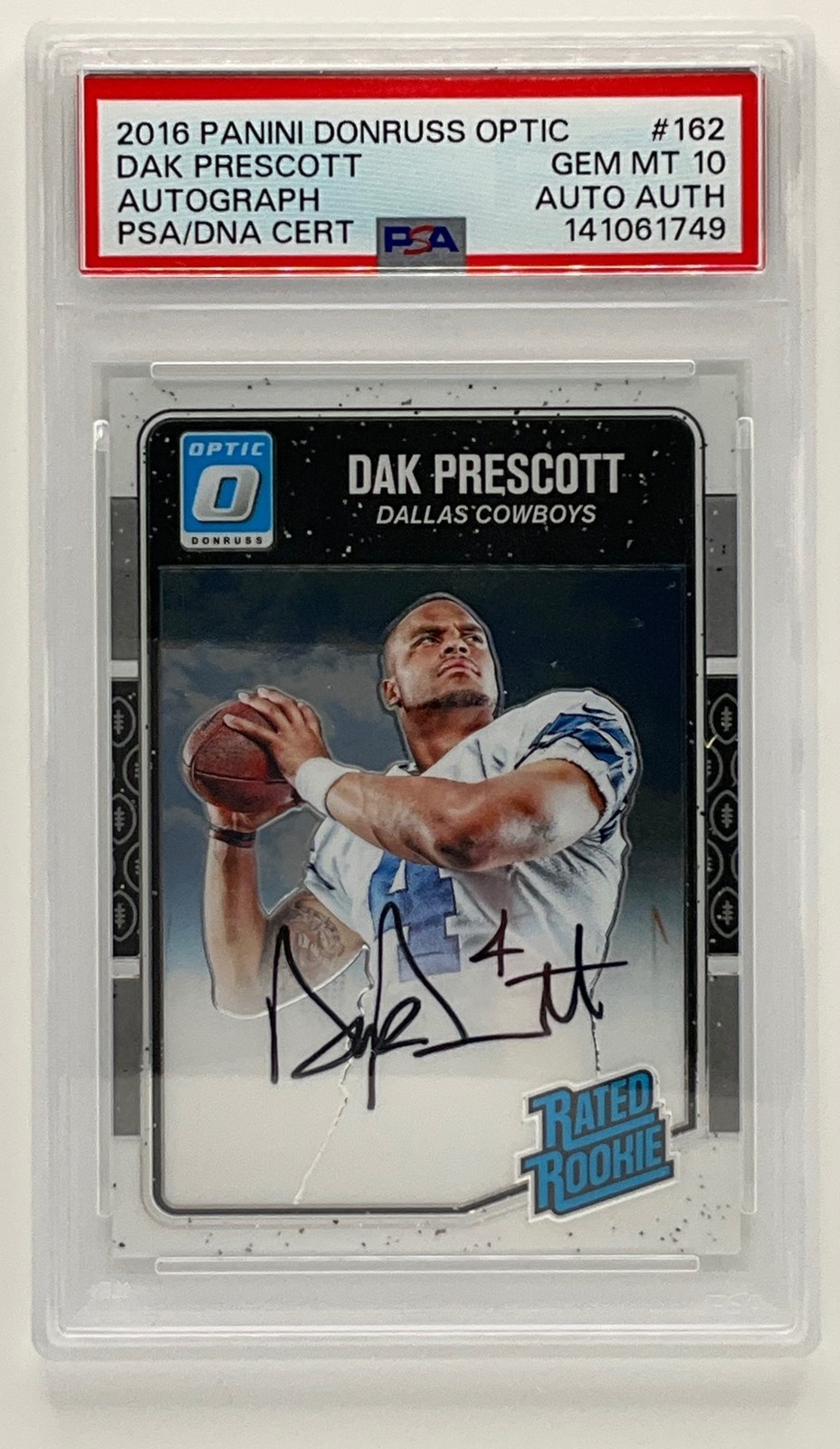 Dak Prescott Panini Donruss Optic #162 Autograph