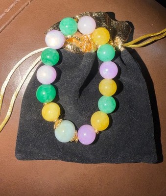multi color jade bracelet