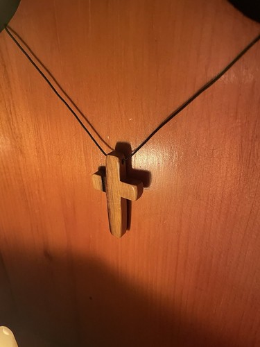 Halskette mit Kreuzanhänger ~ Bethlehemholz ~ Schutz vor dem Bösen ~ metaphysisch - Bild 7 von 7