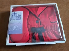 Stars Above 3 Piece Red Satin Pajama Set. Size XL. New In Box