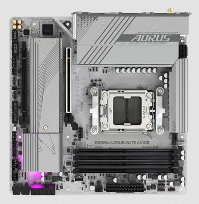 FOR GIGABYTE Micro-ATX Motherboard B650M AORUS ELITE AX ICE AM5 DDR5 Test OK #ea