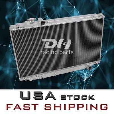 2-Reihig All Aluminium Kühler Für 1993-1998 Toyota Supra JZA80 2JZ-GTE Turbo MT