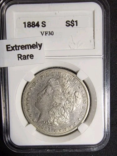 1884-S Morgan Silver Dollar VF Better Date San Francisco Issue Coinsnap Rated