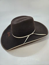 Resistol Tuff Hedeman CORDOVA 4X Brick Crown Cowboy Hat Snake Eyes 7 1/8